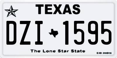 TX license plate DZI1595