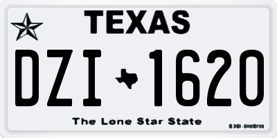 TX license plate DZI1620