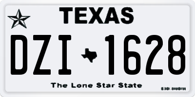 TX license plate DZI1628