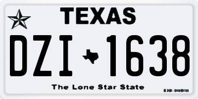 TX license plate DZI1638