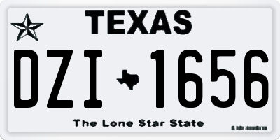 TX license plate DZI1656