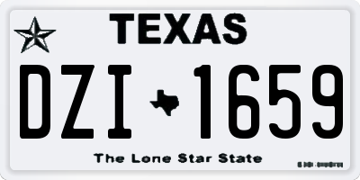 TX license plate DZI1659