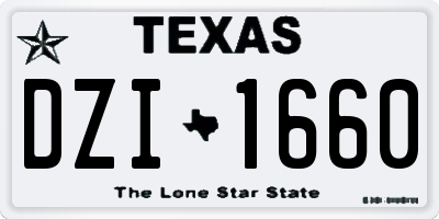 TX license plate DZI1660