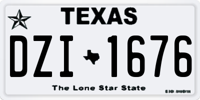 TX license plate DZI1676