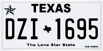 TX license plate DZI1695