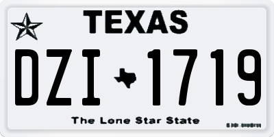 TX license plate DZI1719