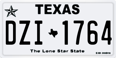 TX license plate DZI1764