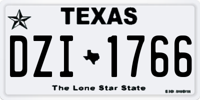 TX license plate DZI1766