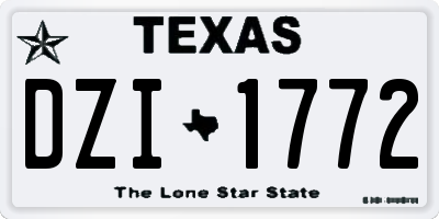 TX license plate DZI1772
