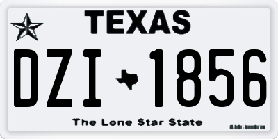 TX license plate DZI1856