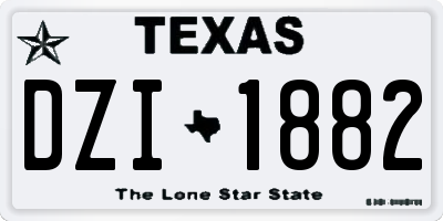 TX license plate DZI1882
