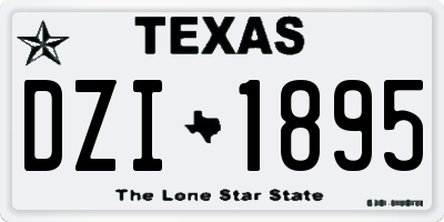 TX license plate DZI1895