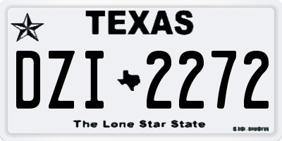 TX license plate DZI2272