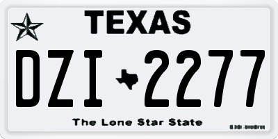 TX license plate DZI2277