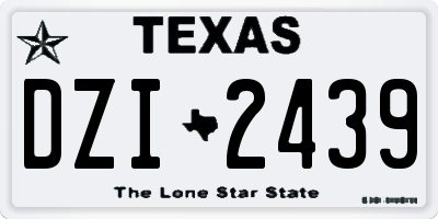 TX license plate DZI2439