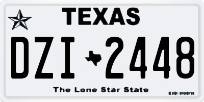 TX license plate DZI2448