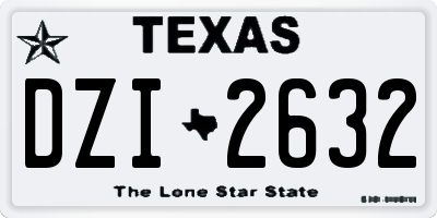 TX license plate DZI2632