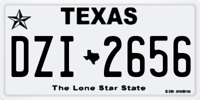 TX license plate DZI2656