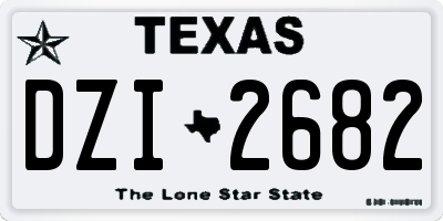 TX license plate DZI2682