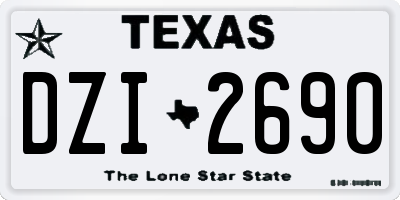 TX license plate DZI2690