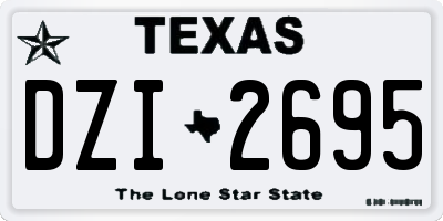TX license plate DZI2695
