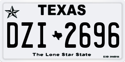 TX license plate DZI2696