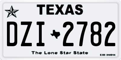 TX license plate DZI2782