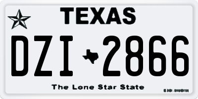TX license plate DZI2866