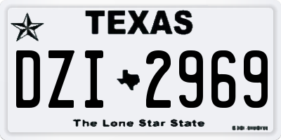 TX license plate DZI2969