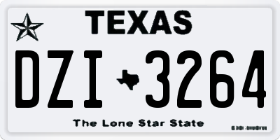 TX license plate DZI3264