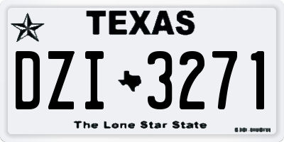 TX license plate DZI3271