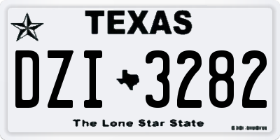 TX license plate DZI3282