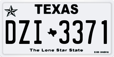 TX license plate DZI3371