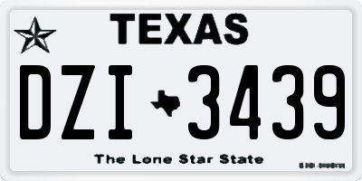 TX license plate DZI3439