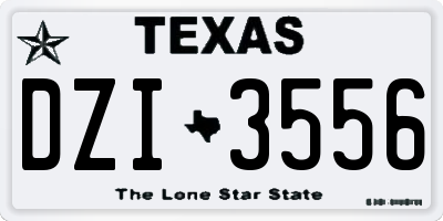 TX license plate DZI3556