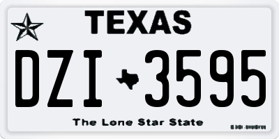 TX license plate DZI3595