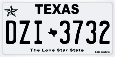 TX license plate DZI3732