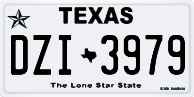 TX license plate DZI3979