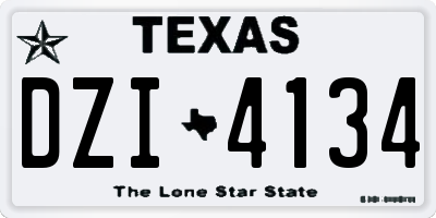 TX license plate DZI4134