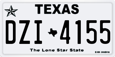 TX license plate DZI4155