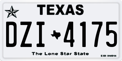 TX license plate DZI4175