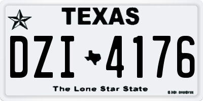 TX license plate DZI4176