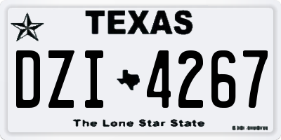 TX license plate DZI4267