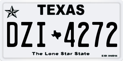 TX license plate DZI4272