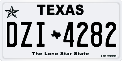 TX license plate DZI4282