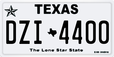 TX license plate DZI4400