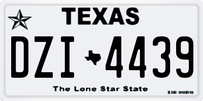 TX license plate DZI4439