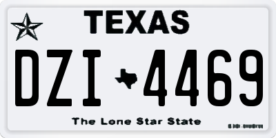 TX license plate DZI4469