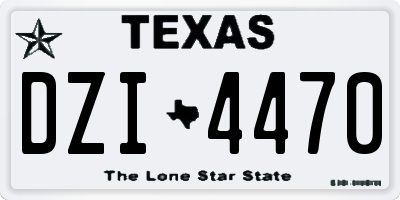 TX license plate DZI4470