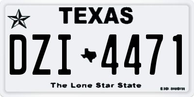 TX license plate DZI4471